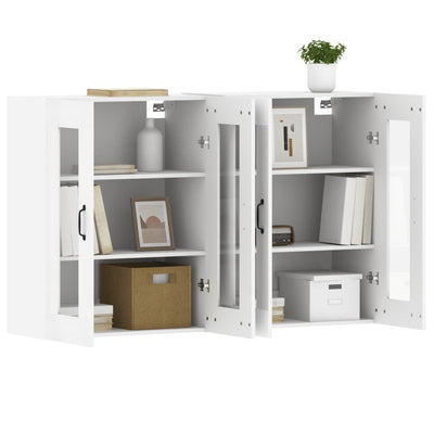 Wall Mounted Cabinets 2 pcs White Engineered Wood Payday Deals