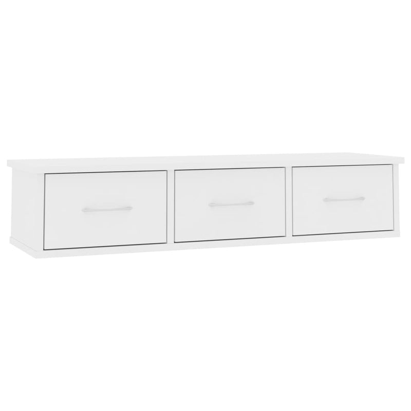 Wall-mounted Drawer Shelf White 88x26x18.5 cm Engineered Wood Payday Deals