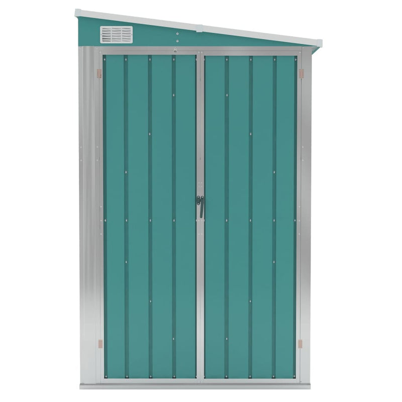 Wall-mounted Garden Shed Green 118x194x178 cm Galvanised Steel Payday Deals