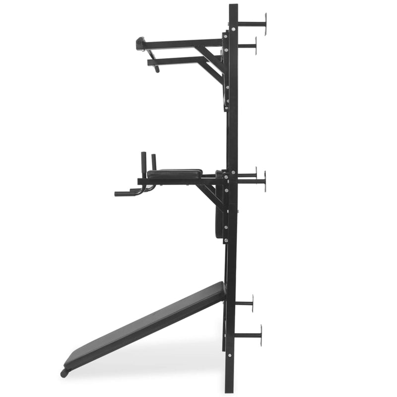 Wall-mounted Multi-functional Fitness Power Tower Black Payday Deals