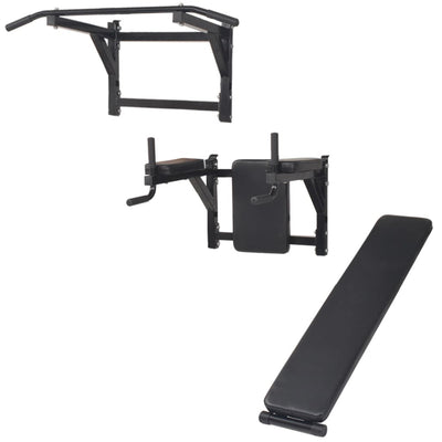 Wall-mounted Multi-functional Fitness Power Tower Black Payday Deals
