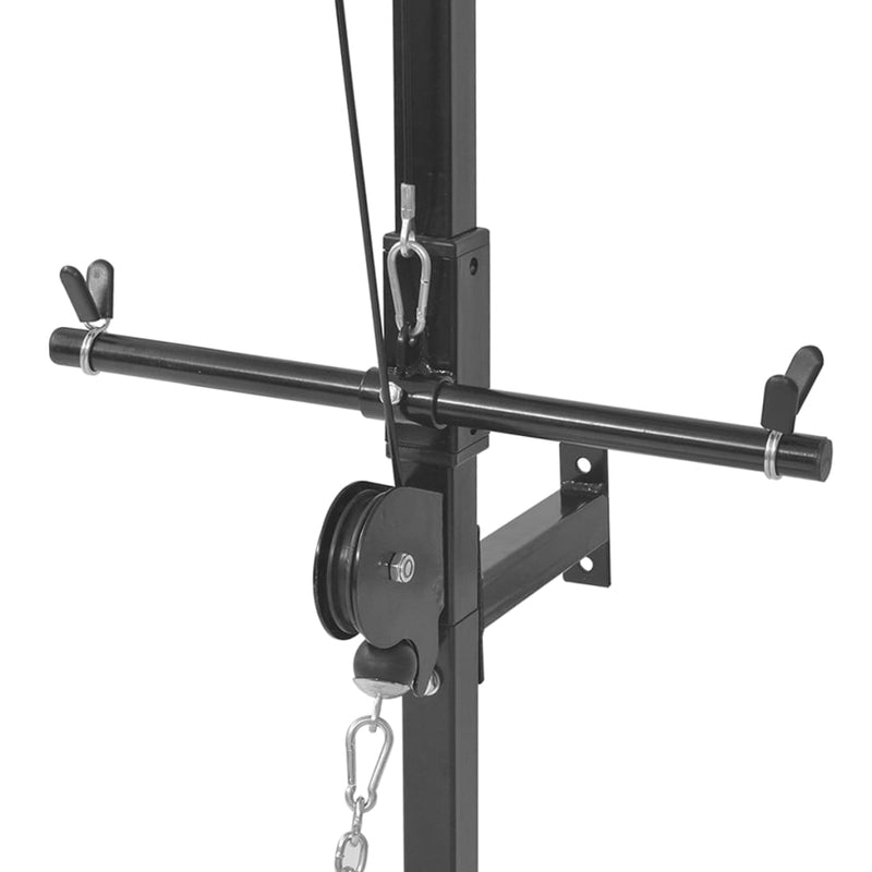 Wall-mounted Power Tower with Barbell and Dumbbell Set 60.5 kg Payday Deals