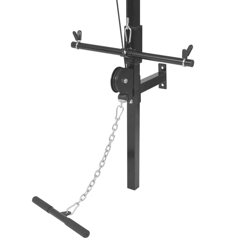 Wall-mounted Power Tower with Barbell and Dumbbell Set 60.5 kg Payday Deals