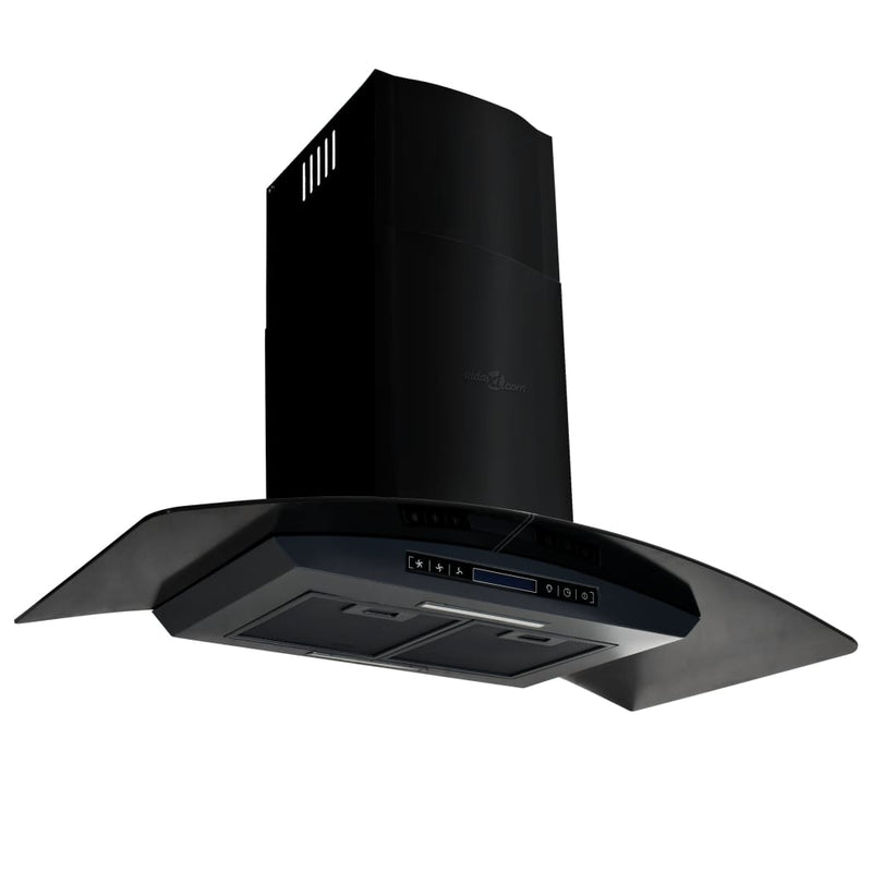 Wall Mounted Range Hood Stainless Steel 756 m³/h 90 cm Black Payday Deals