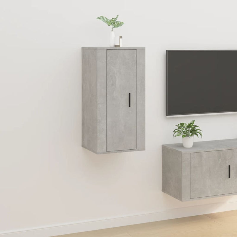 Wall Mounted TV Cabinet Concrete Grey 40x34.5x80 cm Payday Deals