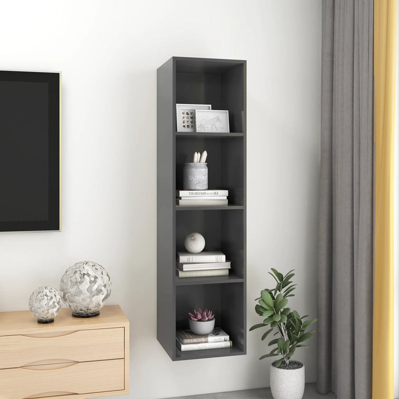 Wall-mounted TV Cabinet Grey 37x37x142.5 cm Engineered Wood Payday Deals