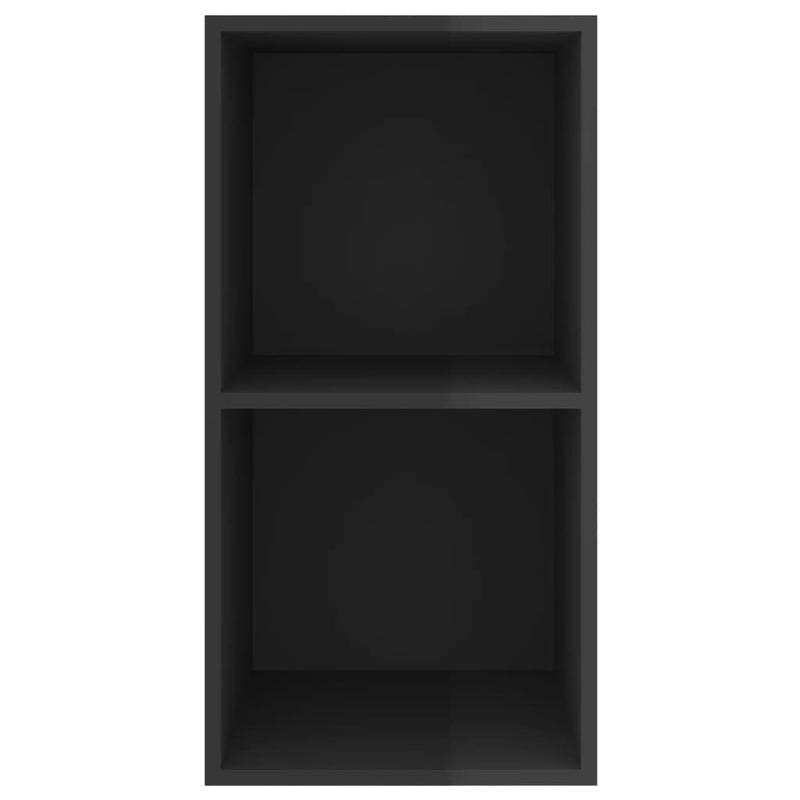 Wall-mounted TV Cabinet High Gloss Black 37x37x72 cm Engineered Wood Payday Deals