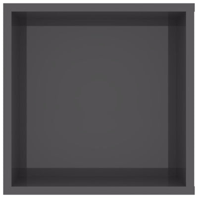 Wall-Mounted TV Cabinet High Gloss Grey 102x35x35 cm Engineered Wood Payday Deals