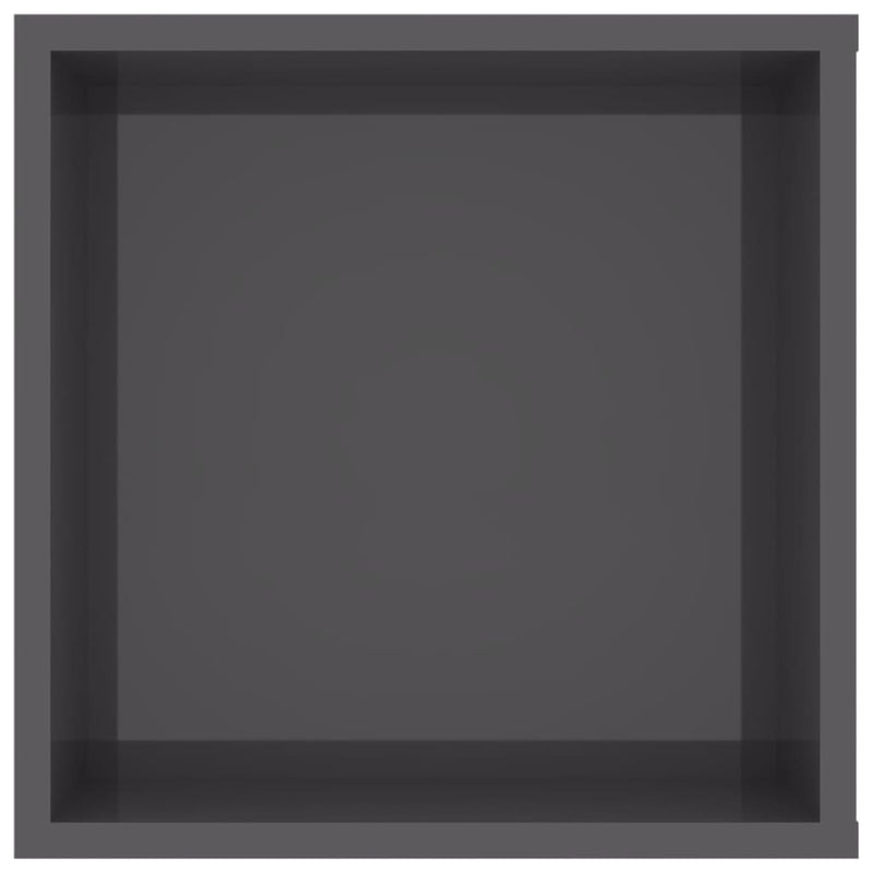 Wall-Mounted TV Cabinet High Gloss Grey 102x35x35 cm Engineered Wood Payday Deals