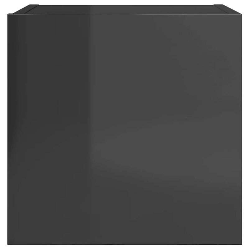 Wall Mounted TV Cabinet High Gloss Grey 30.5x30x30 cm Payday Deals