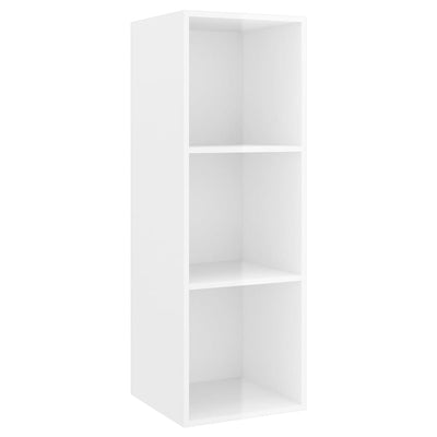 Wall-mounted TV Cabinet High Gloss White 37x37x107 cm Engineered Wood Payday Deals