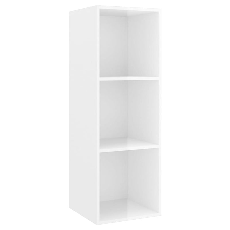 Wall-mounted TV Cabinet High Gloss White 37x37x107 cm Engineered Wood Payday Deals