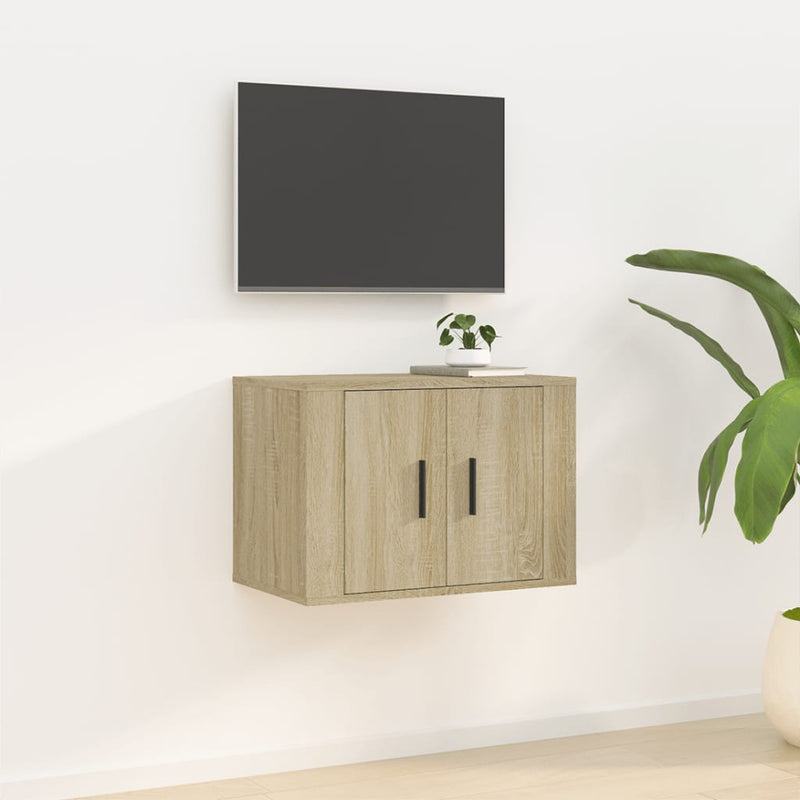 Wall Mounted TV Cabinet Sonoma Oak 57x34.5x40 cm Payday Deals