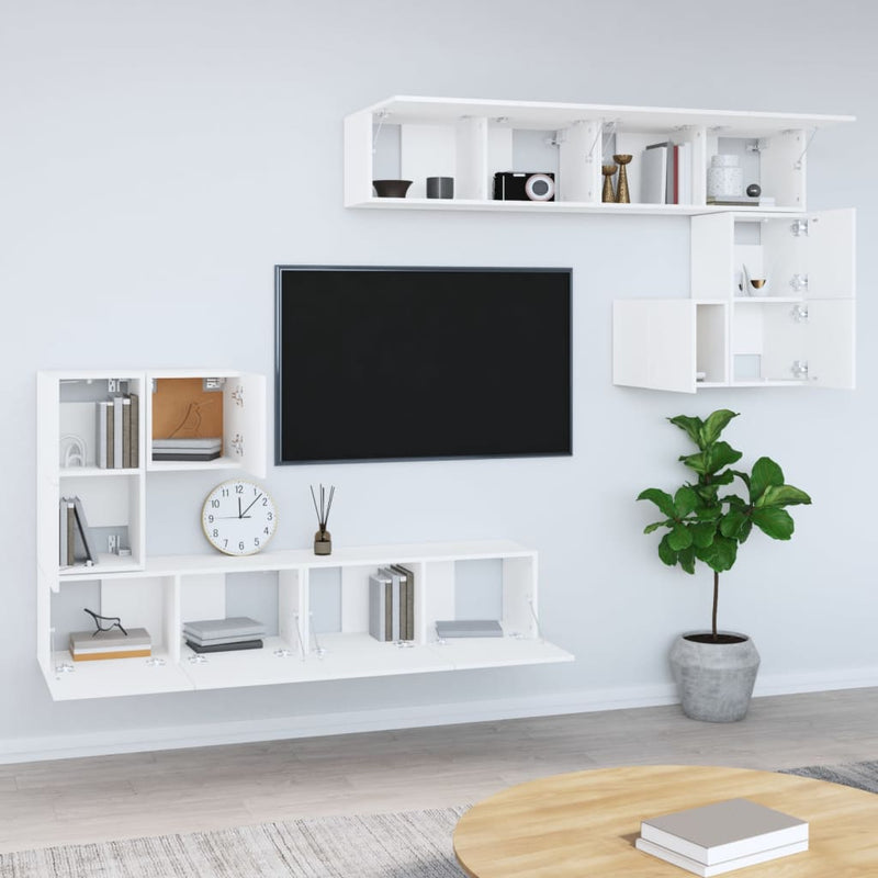 Wall-mounted TV Cabinet White Engineered Wood Payday Deals