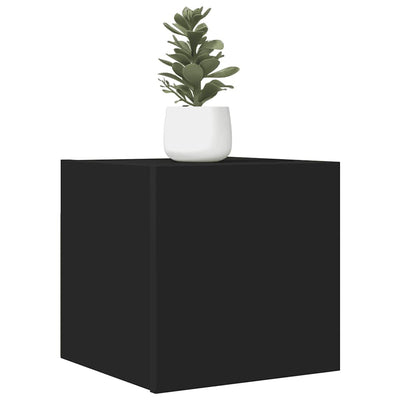 Wall Mounted TV Cabinets 4 pcs Black 30.5x30x30 cm Payday Deals