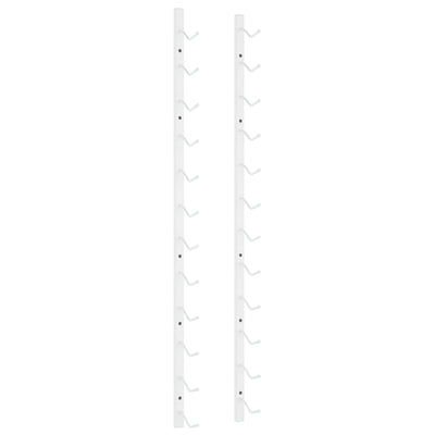 Wall Mounted Wine Rack for 12 Bottles White Iron Payday Deals