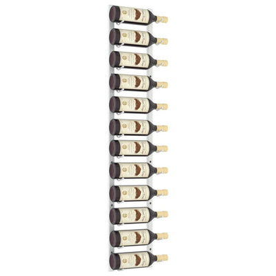 Wall Mounted Wine Rack for 12 Bottles White Iron Payday Deals