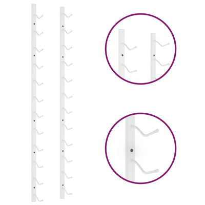 Wall Mounted Wine Rack for 12 Bottles White Iron Payday Deals