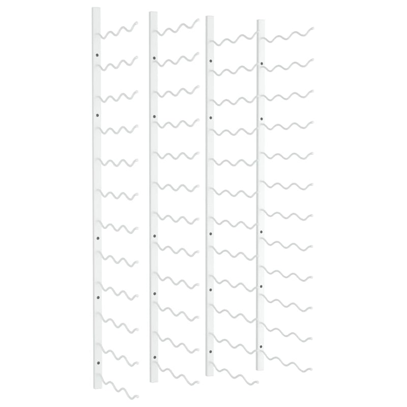 Wall Mounted Wine Rack for 36 Bottles 2 pcs White Iron Payday Deals