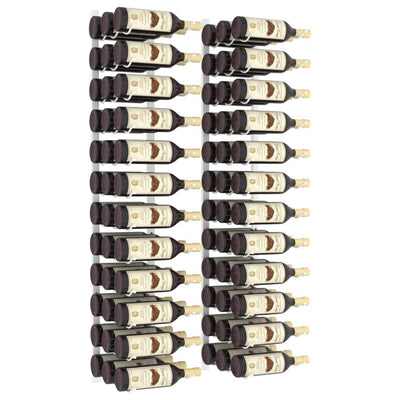 Wall Mounted Wine Rack for 36 Bottles 2 pcs White Iron Payday Deals