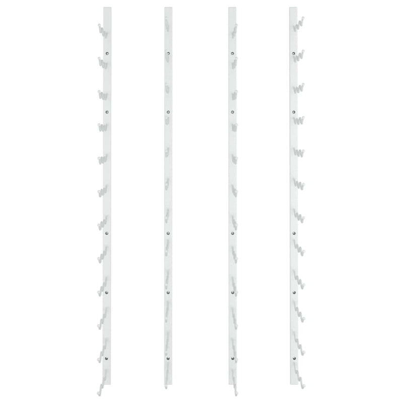 Wall Mounted Wine Rack for 36 Bottles 2 pcs White Iron Payday Deals