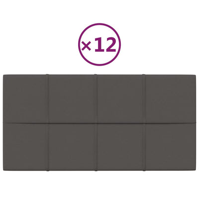 Wall Panels 12 pcs Dark Grey 60x30 cm Fabric 2.16 m² Payday Deals