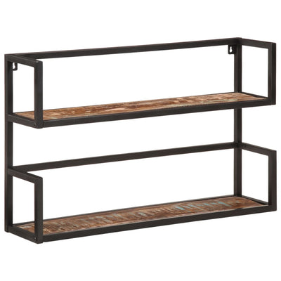 Wall Shelf 90x20x55 cm Solid Wood Reclaimed and Iron