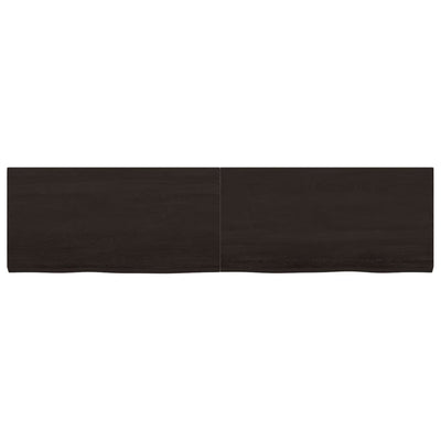 Wall Shelf Dark Brown 160x40x(2-4) cm Treated Solid Wood Oak Payday Deals