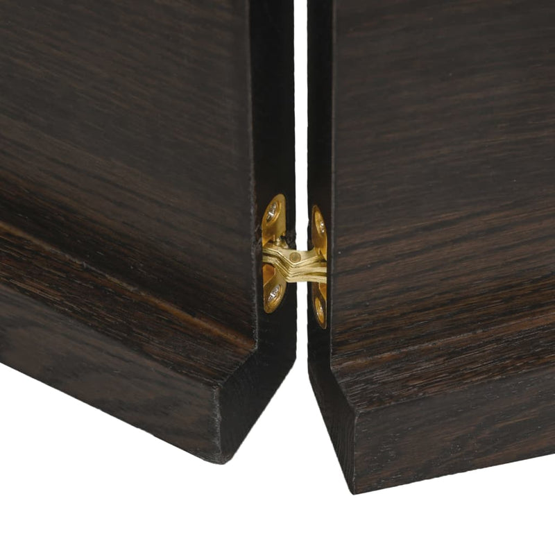 Wall Shelf Dark Brown 160x40x(2-4) cm Treated Solid Wood Oak Payday Deals