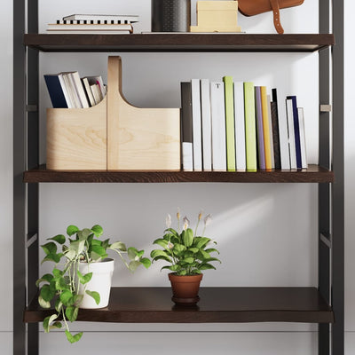 Wall Shelf Dark Grey 100x40x4 cm Treated Solid Wood Oak