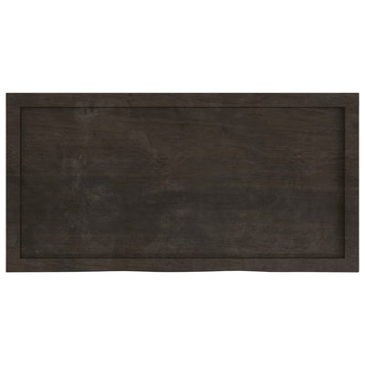 Wall Shelf Dark Grey 100x50x6 cm Treated Solid Wood Oak Payday Deals