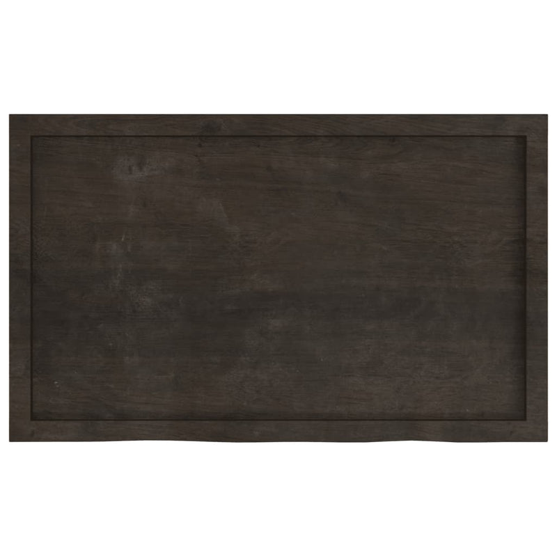 Wall Shelf Dark Grey 100x60x4 cm Treated Solid Wood Oak Payday Deals