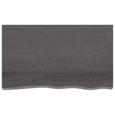 Wall Shelf Dark Grey 100x60x6 cm Treated Solid Wood Oak Payday Deals