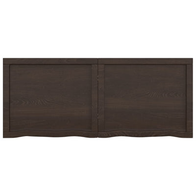 Wall Shelf Dark Grey 120x50x6 cm Treated Solid Wood Oak Payday Deals