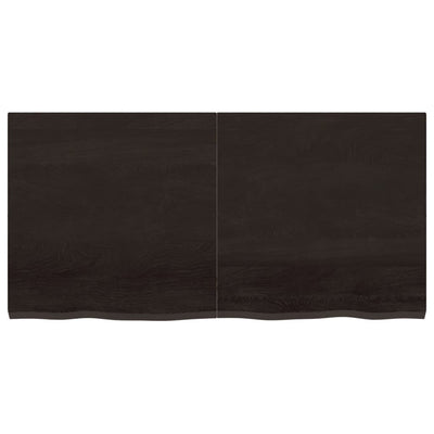 Wall Shelf Dark Grey 120x60x4 cm Treated Solid Wood Oak Payday Deals