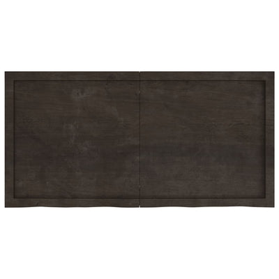 Wall Shelf Dark Grey 120x60x4 cm Treated Solid Wood Oak Payday Deals