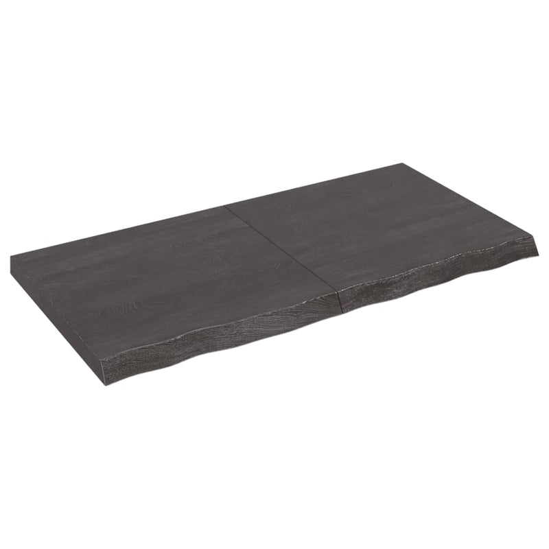 Wall Shelf Dark Grey 120x60x6 cm Treated Solid Wood Oak Payday Deals