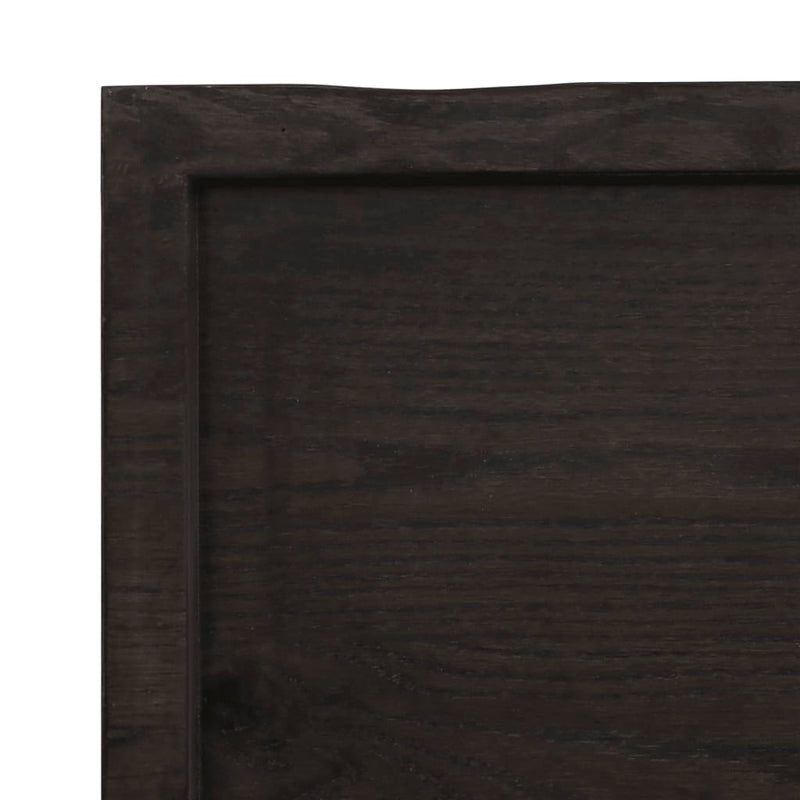 Wall Shelf Dark Grey 120x60x6 cm Treated Solid Wood Oak Payday Deals