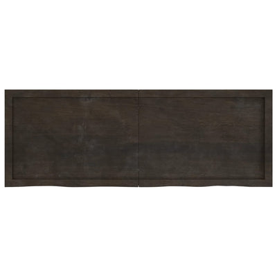 Wall Shelf Dark Grey 140x50x4 cm Treated Solid Wood Oak Payday Deals