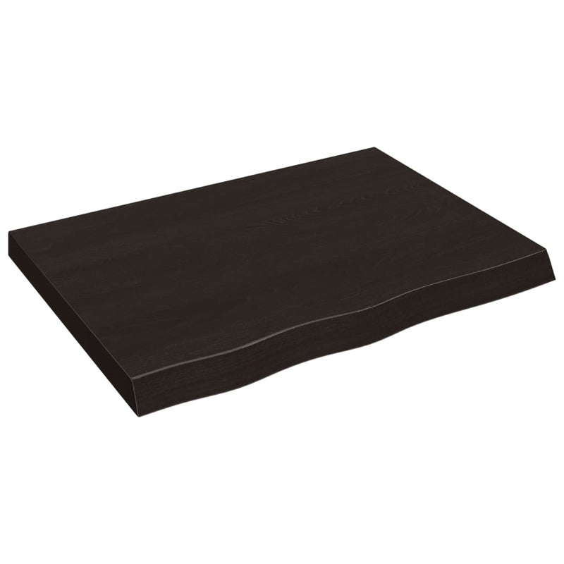 Wall Shelf Dark Grey 80x60x6 cm Treated Solid Wood Oak Payday Deals