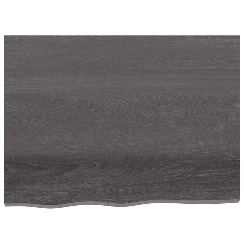 Wall Shelf Dark Grey 80x60x6 cm Treated Solid Wood Oak Payday Deals