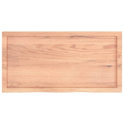 Wall Shelf Light Brown 100x50x6 cm Treated Solid Wood Oak Payday Deals