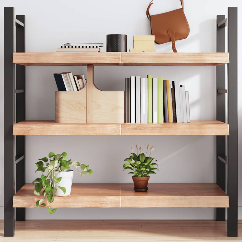 Wall Shelf Light Brown 120x60x(2-6) cm Treated Solid Wood Oak Payday Deals