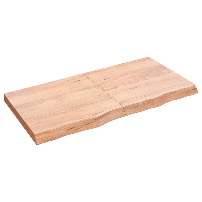 Wall Shelf Light Brown 120x60x(2-6) cm Treated Solid Wood Oak Payday Deals