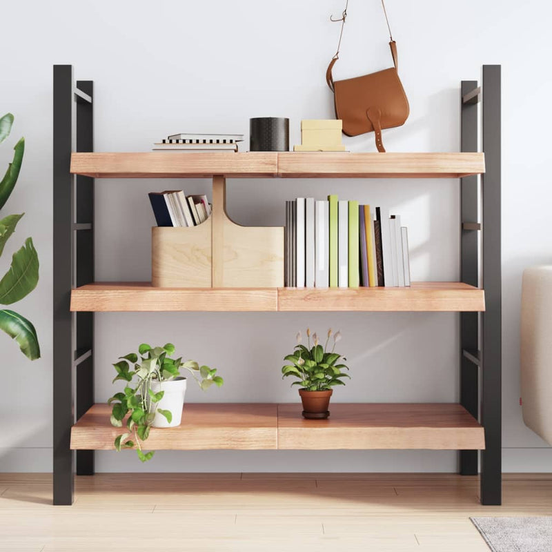 Wall Shelf Light Brown 120x60x(2-6) cm Treated Solid Wood Oak Payday Deals
