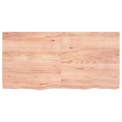 Wall Shelf Light Brown 120x60x(2-6) cm Treated Solid Wood Oak Payday Deals
