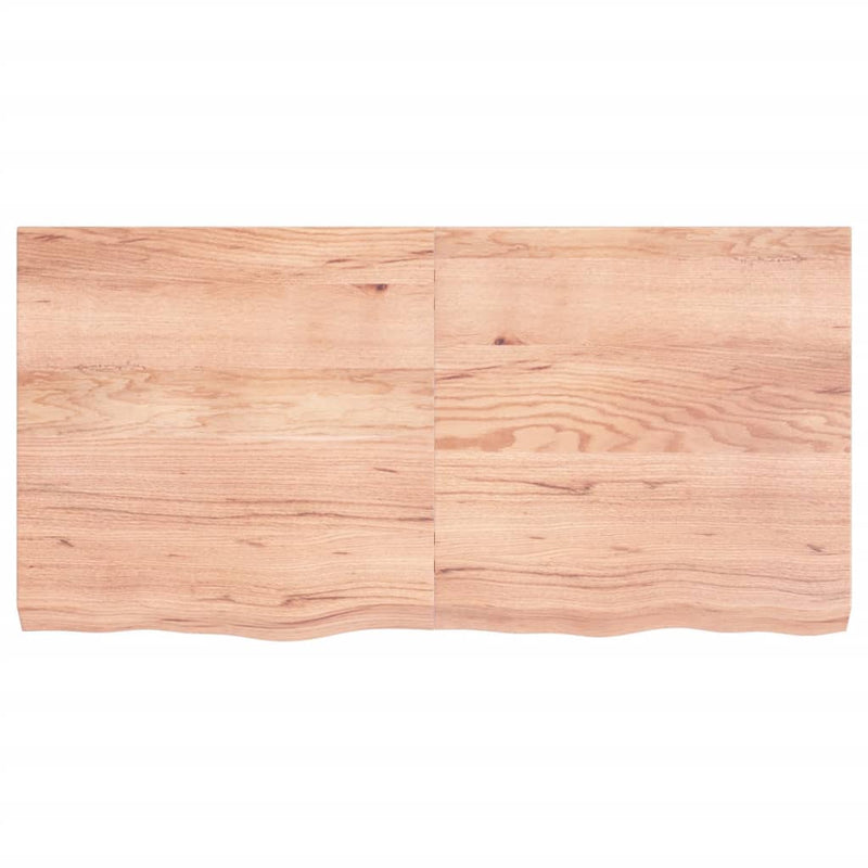 Wall Shelf Light Brown 120x60x(2-6) cm Treated Solid Wood Oak Payday Deals