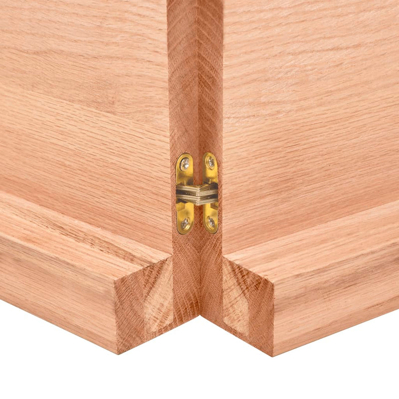 Wall Shelf Light Brown 120x60x(2-6) cm Treated Solid Wood Oak Payday Deals