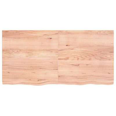 Wall Shelf Light Brown 120x60x4 cm Treated Solid Wood Oak Payday Deals