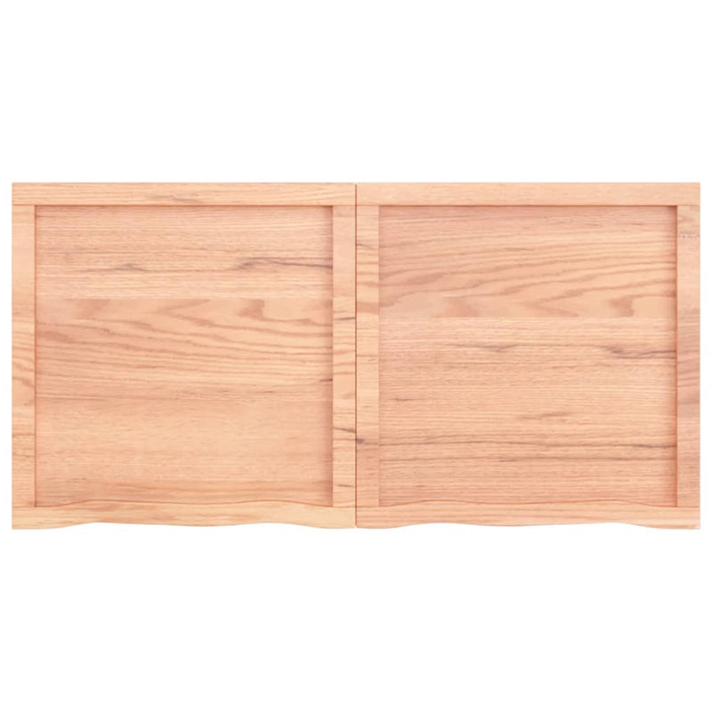 Wall Shelf Light Brown 120x60x4 cm Treated Solid Wood Oak Payday Deals